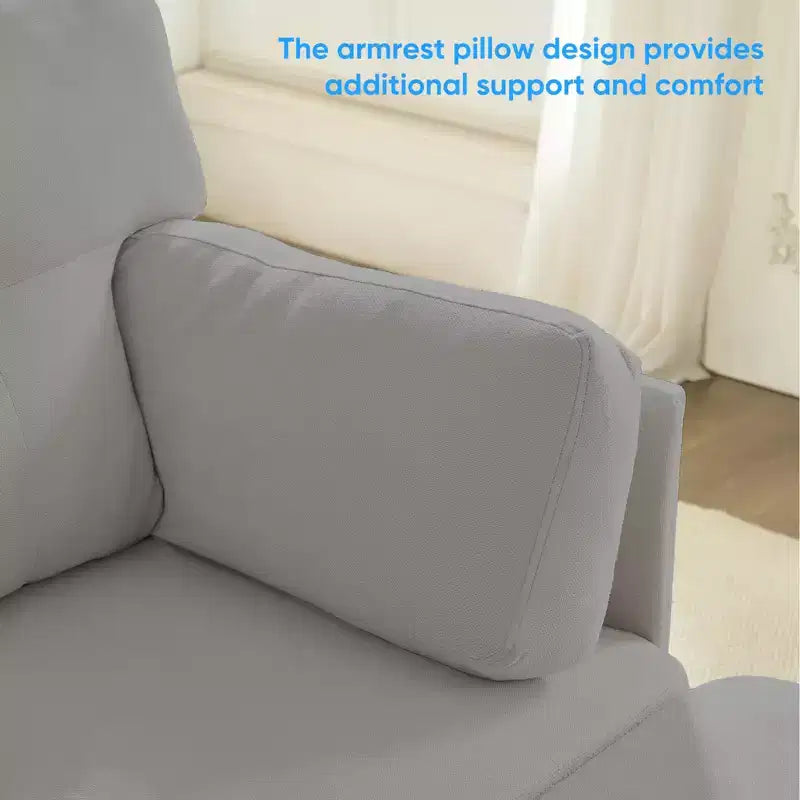 Canapé d'angle modulable convertible Mjkone, canapé 4 places en tissu confortable avec poufs amovibles