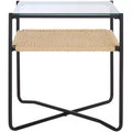 Omaka 1 Shelf End Table - ACC2325A - Natural/Black - Safavieh