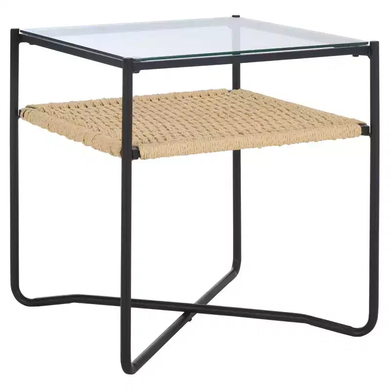 Table d'appoint Omaka 1 étagère - ACC2325A - Naturel/Noir - Safavieh