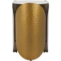 Shiara Round Accent Table - FOX5531A - White/Antique Brass - Safavieh Couture