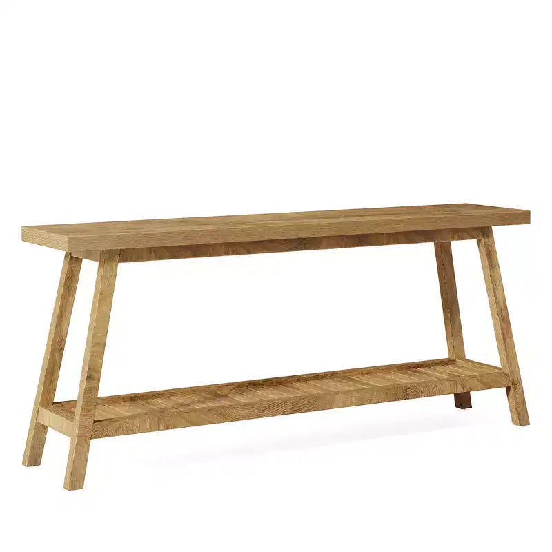 MAYEERTY 70.9 Table Console Extra Longue à 2 Niveaux, Table de Canapé de Ferme Rustique pour Entrée et Salon