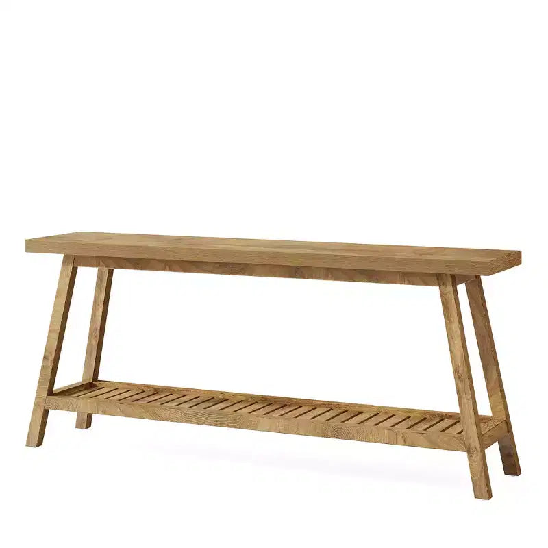 MAYEERTY 70.9 Table Console Extra Longue à 2 Niveaux, Table de Canapé de Ferme Rustique pour Entrée et Salon