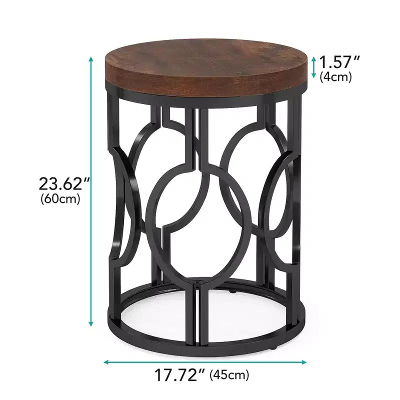 MAYEERTY Table d'appoint moderne rustique, table d'appoint de canapé robuste pour usage quotidien