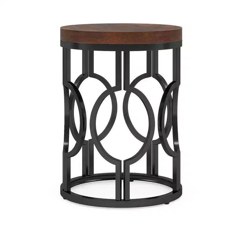MAYEERTY Table d'appoint moderne rustique, table d'appoint de canapé robuste pour usage quotidien