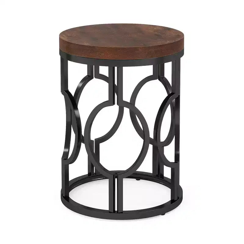 MAYEERTY Table d'appoint moderne rustique, table d'appoint de canapé robuste pour usage quotidien