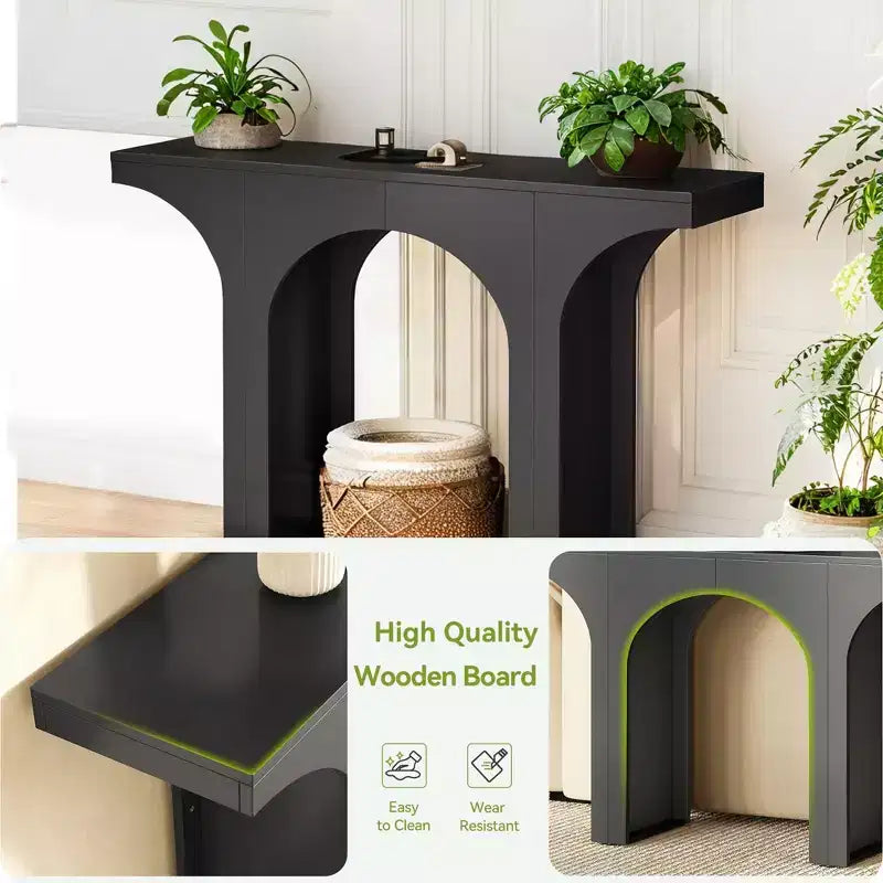MAYEERTY Table d'entrée simple et minimaliste, élégante console sans rangement pour tout décor intérieur