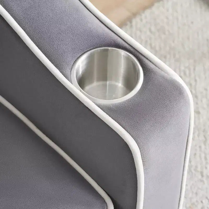 MAYEERTY Lot de 2 tabourets de bar en velours bleu, dossier incurvé capitonné, pieds en métal pour îlot de cuisine et bar.