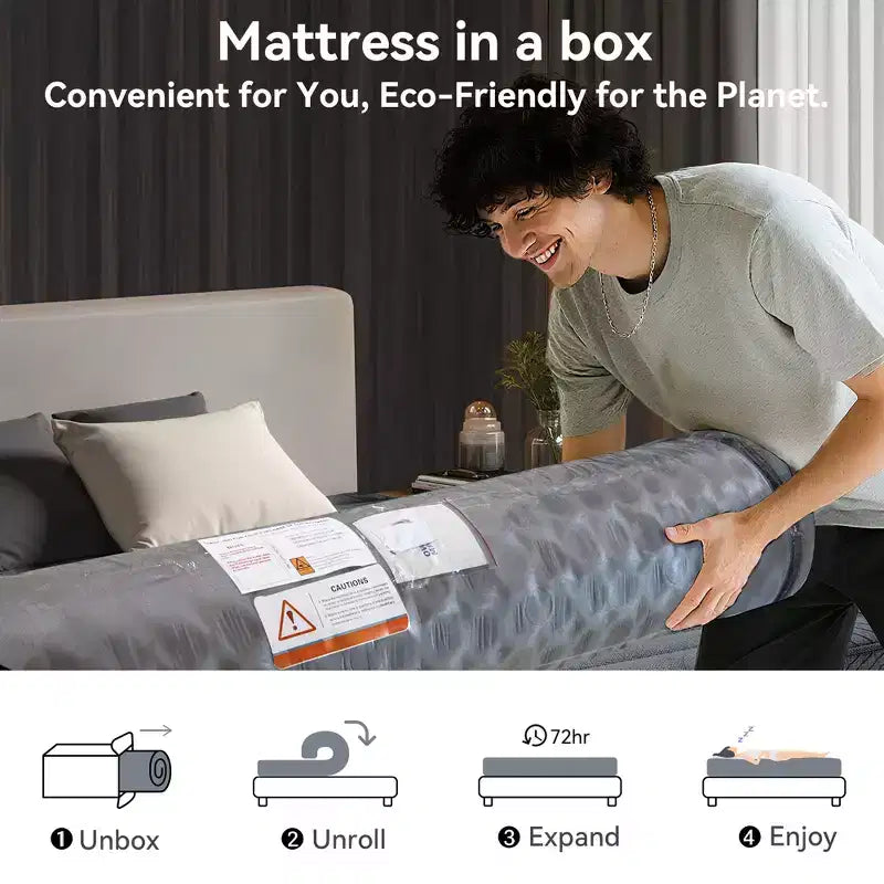 Matelas hybride Swedrea en mousse à mémoire de forme à refroidissement moyen noir