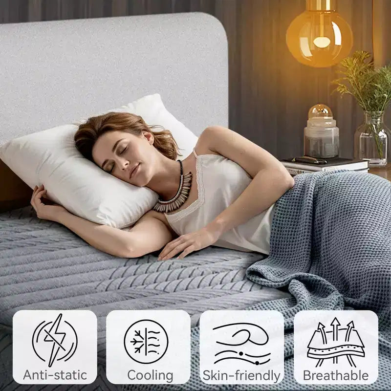 Matelas hybride Swedrea en mousse à mémoire de forme à refroidissement moyen noir