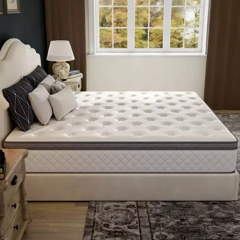 Matelas hybride en mousse à mémoire de forme Swedrea Gel de densité moyenne, blanc