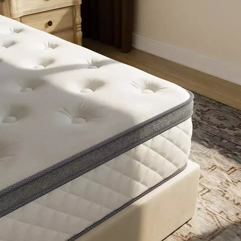 Matelas hybride en mousse à mémoire de forme Swedrea Gel de densité moyenne, blanc
