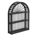 Storied Home Arched Bamboo and Wood Wall Shelf, Black