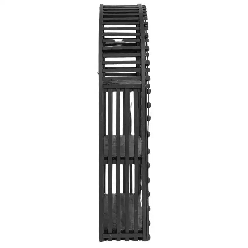 Étagère murale en bambou et bois cintré Storied Home, Noir