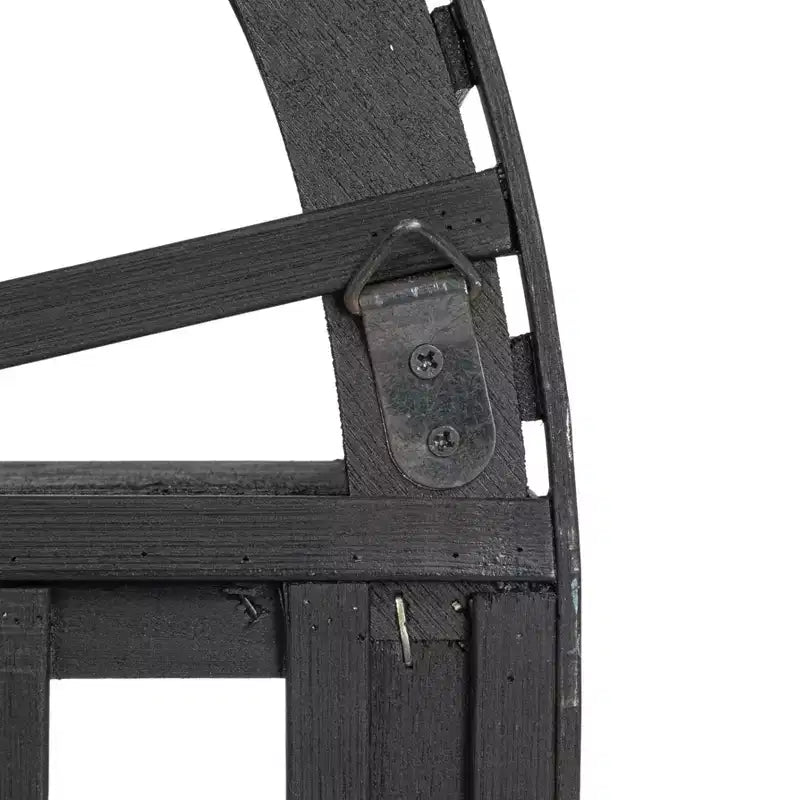 Étagère murale en bambou et bois cintré Storied Home, Noir