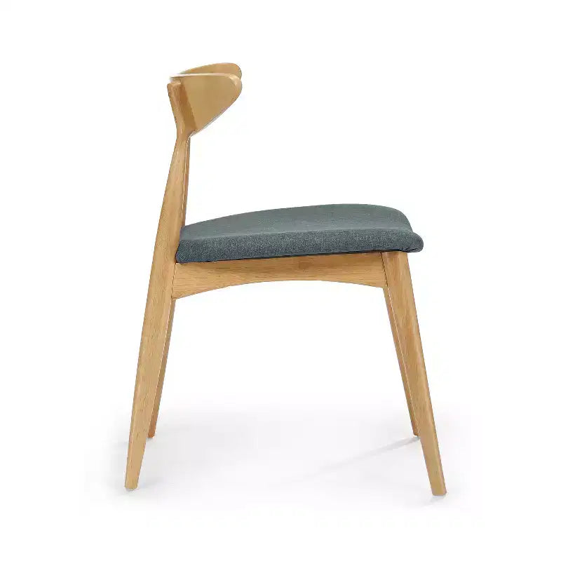 Chaises de salle à manger Christopher Knight Home Barron, de style mi-siècle moderne, en bois d'hévéa, avec revêtement en tissu (Lot de 2)