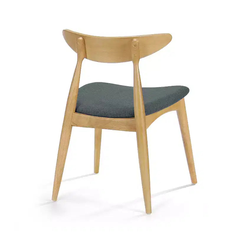Chaises de salle à manger Christopher Knight Home Barron, de style mi-siècle moderne, en bois d'hévéa, avec revêtement en tissu (Lot de 2)