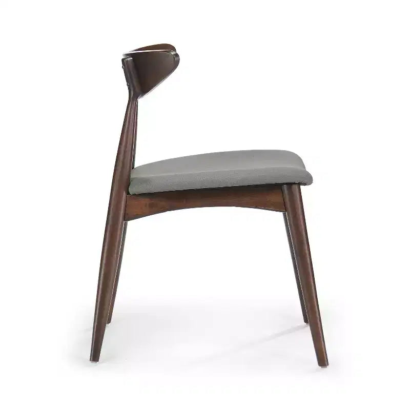 Chaises de salle à manger Christopher Knight Home Barron, de style mi-siècle moderne, en bois d'hévéa, avec revêtement en tissu (Lot de 2)