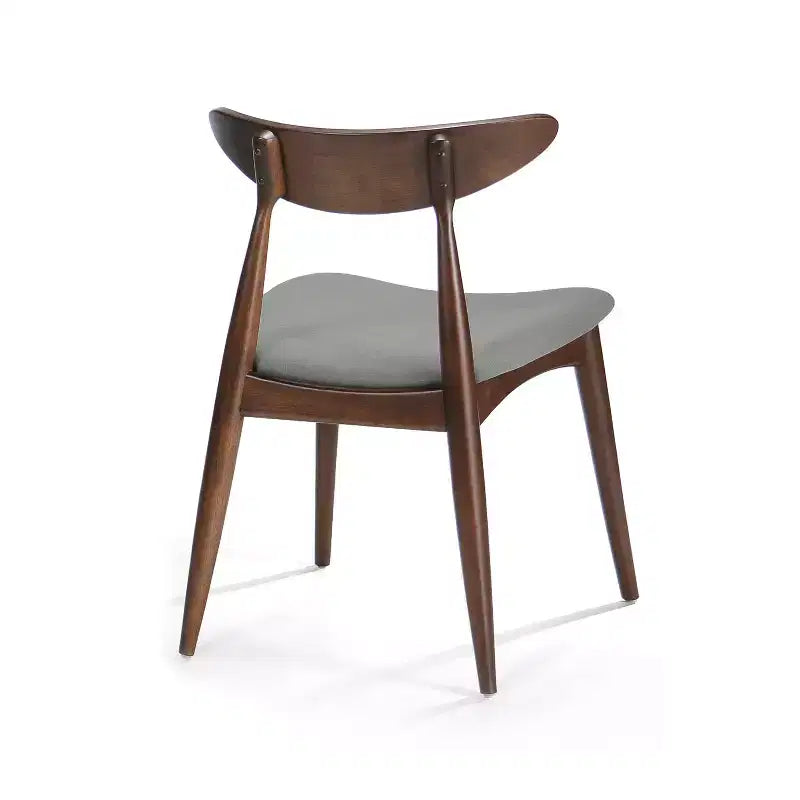 Chaises de salle à manger Christopher Knight Home Barron, de style mi-siècle moderne, en bois d'hévéa, avec revêtement en tissu (Lot de 2)