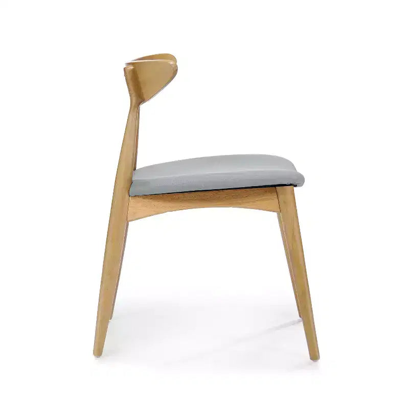 Chaises de salle à manger Christopher Knight Home Barron, de style mi-siècle moderne, en bois d'hévéa, avec revêtement en tissu (Lot de 2)