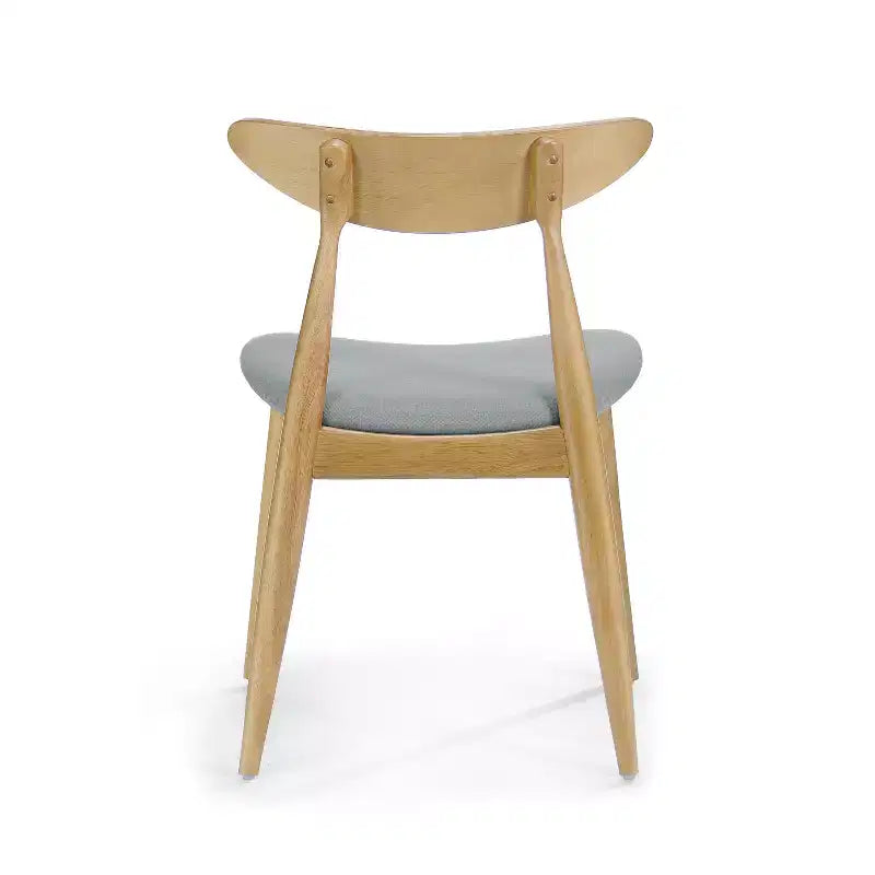 Chaises de salle à manger Christopher Knight Home Barron, de style mi-siècle moderne, en bois d'hévéa, avec revêtement en tissu (Lot de 2)