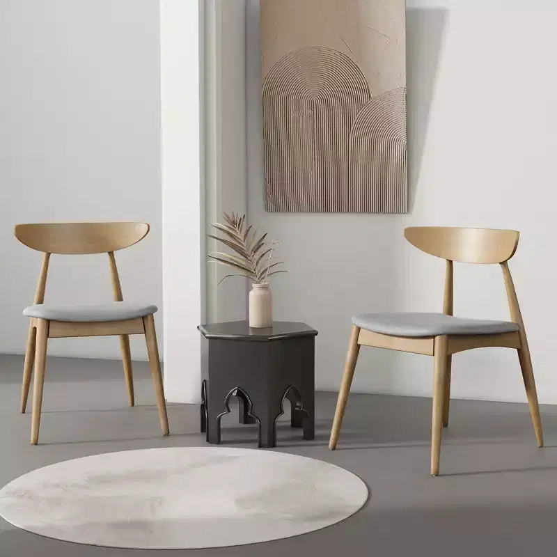 Christopher Knight Home Barron Mid Century Modern Rubberwood Fabric Upholstered Dining Chairs (Set of 2)