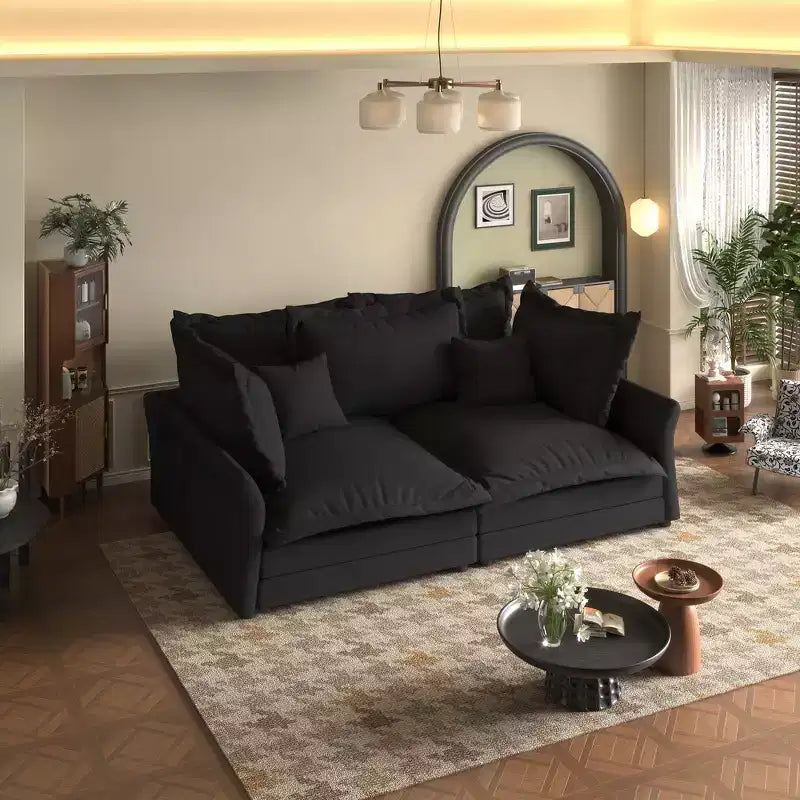 Canapé et méridienne Whisen Cloud avec coussins multiples et design luxueux pour un confort optimal