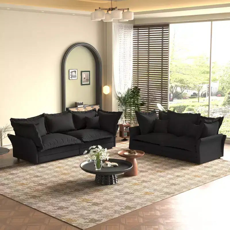 Canapé et méridienne Whisen Cloud avec coussins multiples et design luxueux pour un confort optimal