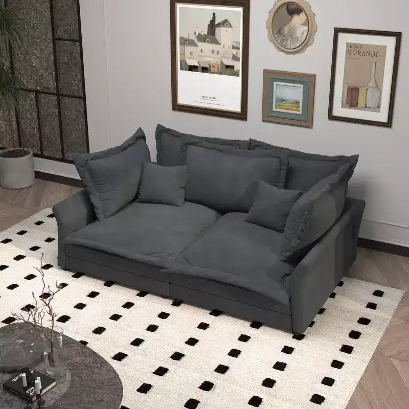 Canapé et méridienne Whisen Cloud avec coussins multiples et design luxueux pour un confort optimal