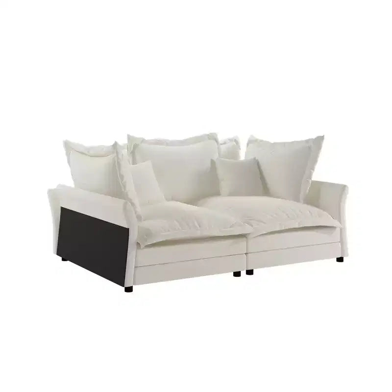 Canapé et méridienne Whisen Cloud avec coussins multiples et design luxueux pour un confort optimal