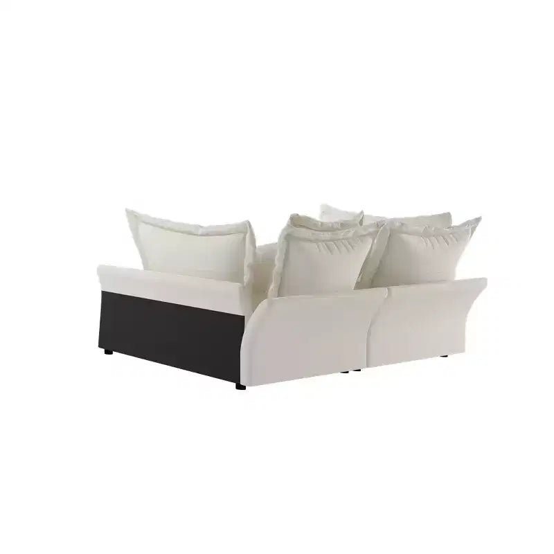 Canapé et méridienne Whisen Cloud avec coussins multiples et design luxueux pour un confort optimal