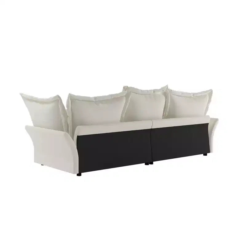 Canapé et méridienne Whisen Cloud avec coussins multiples et design luxueux pour un confort optimal