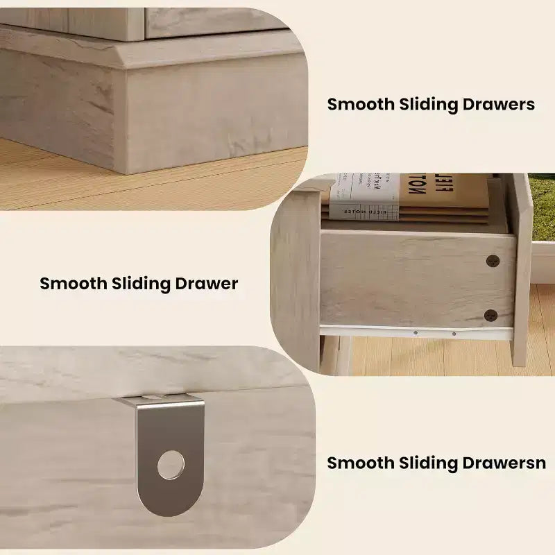 Acekool Commode 8 Tiroirs pour Chambre à Coucher, Grande Commode Double, Grande Commode Horizontale avec Tiroirs Profonds, Rangement Moderne pour Salon, Couloir, Chambre d'Enfant