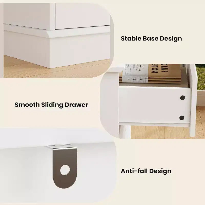 Acekool Commode 8 Tiroirs pour Chambre à Coucher, Grande Commode Double, Grande Commode Horizontale avec Tiroirs Profonds, Rangement Moderne pour Salon, Couloir, Chambre d'Enfant