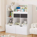Kids Toy Storage Shelf , Wooden Bookcase, 4 Drawer Storage Shelf for Books Toys, Toddler Storage Box Organizer for Bedroom, Playroom