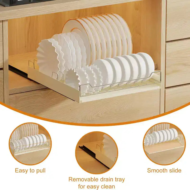 Organisateur de placard coulissant extensible TROPOW, armoire en acier inoxydable + acier au carbone pour placards encadrés, étagère combinée pour la vaisselle