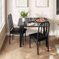 Dining Room Table Set for 2, Kitchen Table Chairs Set of 2 with Ultra Comfortable PU Cushion, Furniture with Kitchen Chairs Suitable for Small Space