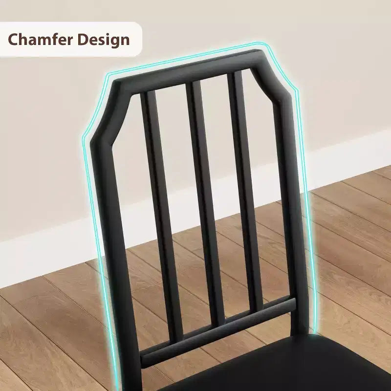Ensemble table à manger et 2 chaises, ensemble table de cuisine et 2 chaises avec coussin en PU ultra confortable, meubles avec chaises de cuisine adaptés aux petits espaces