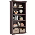 GustoWave 5 Tier Wood Bookcase, Farmhouse Book Shelf with Storage, 71 Tall Book Case Wooden Bookcase f 67.4 H x 31.5 W x 12.8 D