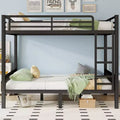 Okak Metal Loft Bunk Bed Heavy Duty Bedframe with Ladder & Slats Support for Adults Teens