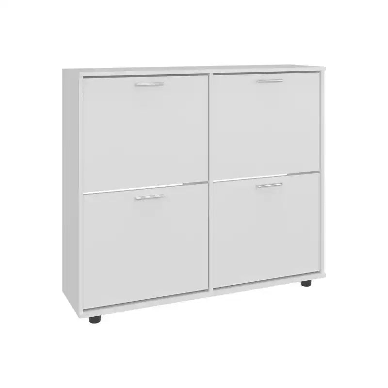 Meuble à chaussures Okak avec 2 tiroirs basculants, Organisateur de chaussures sur pied, Meuble à chaussures étroit dissimulé pour entrée, couloir, salon