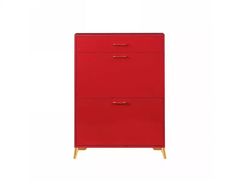 Meuble à chaussures Okak avec 2 tiroirs basculants, Organisateur de chaussures sur pied, Meuble à chaussures étroit dissimulé pour entrée, couloir, salon