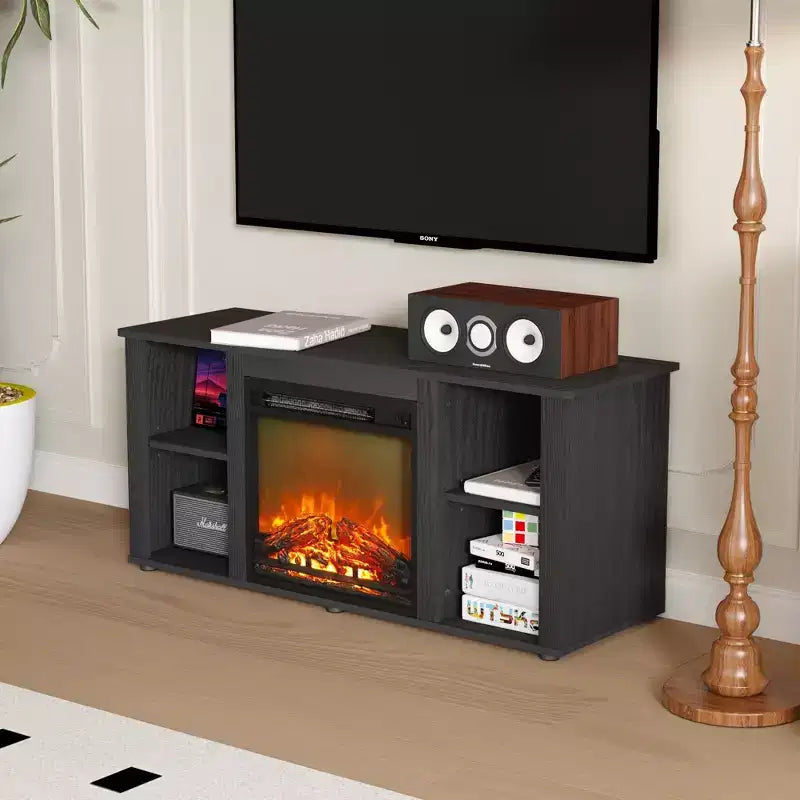 Meuble TV Homlux moderne avec cheminée électrique, pour téléviseurs jusqu'à 55 pouces