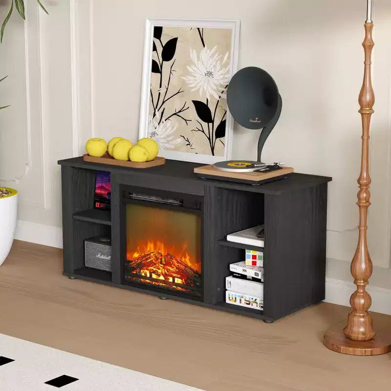 Meuble TV Homlux moderne avec cheminée électrique, pour téléviseurs jusqu'à 55 pouces