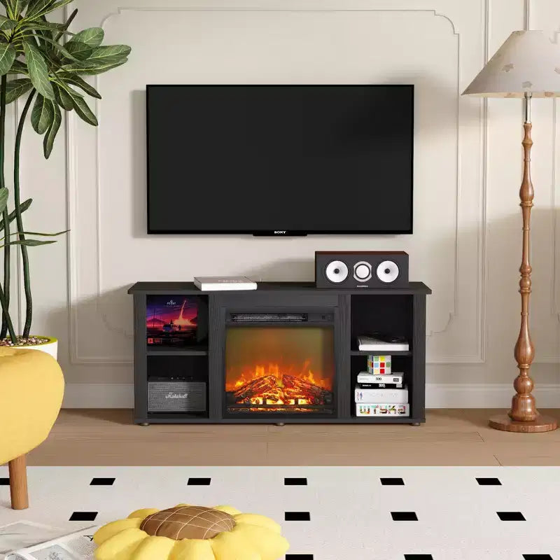 HOMLUX Modern Electric Fireplace TV Stand for TVs Up to 55