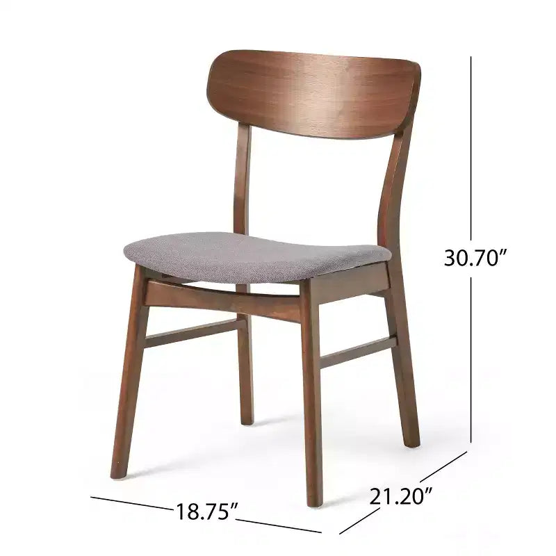 Christopher Knight Home Fausett, ensemble de 5 pièces de salle à manger en bois rembourré en tissu, style milieu de siècle moderne