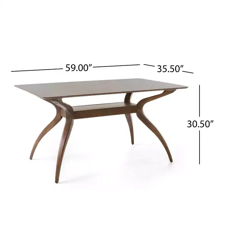 Christopher Knight Home Fausett, ensemble de 5 pièces de salle à manger en bois rembourré en tissu, style milieu de siècle moderne