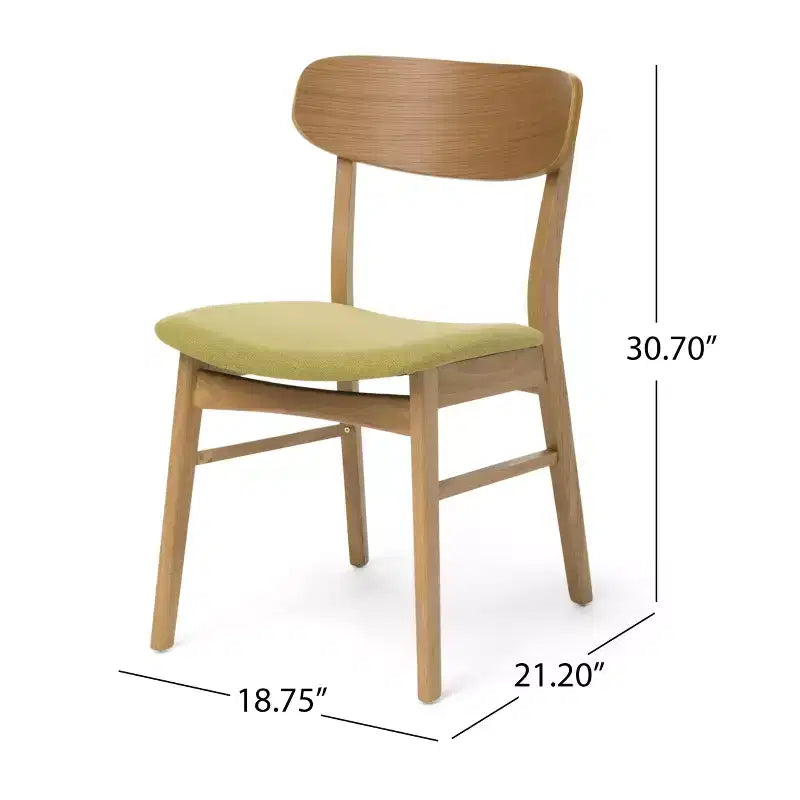 Christopher Knight Home Fausett, ensemble de 5 pièces de salle à manger en bois rembourré en tissu, style milieu de siècle moderne