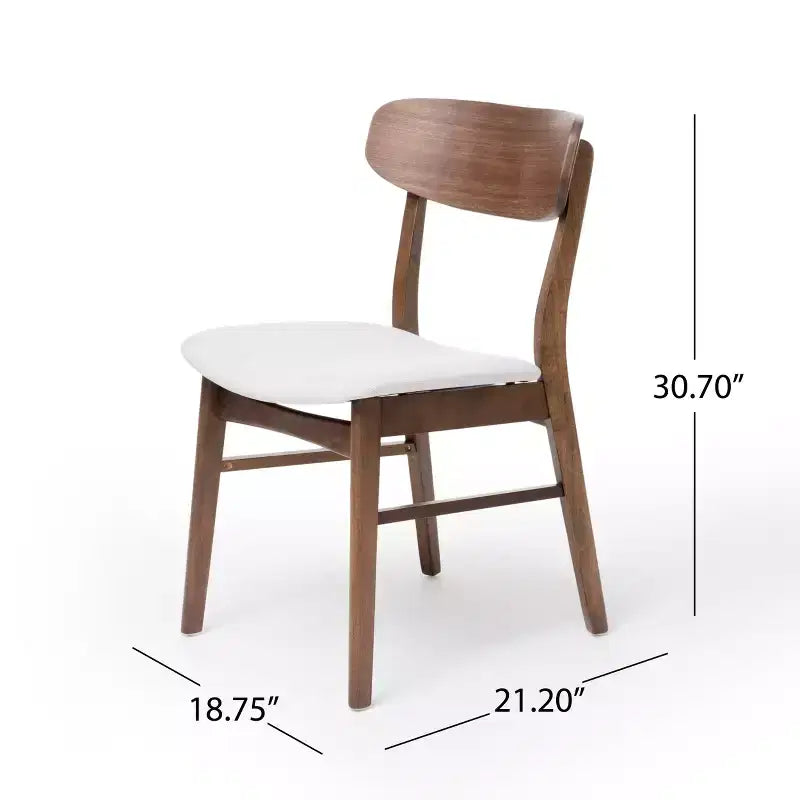 Christopher Knight Home Fausett, ensemble de 5 pièces de salle à manger en bois rembourré en tissu, style milieu de siècle moderne