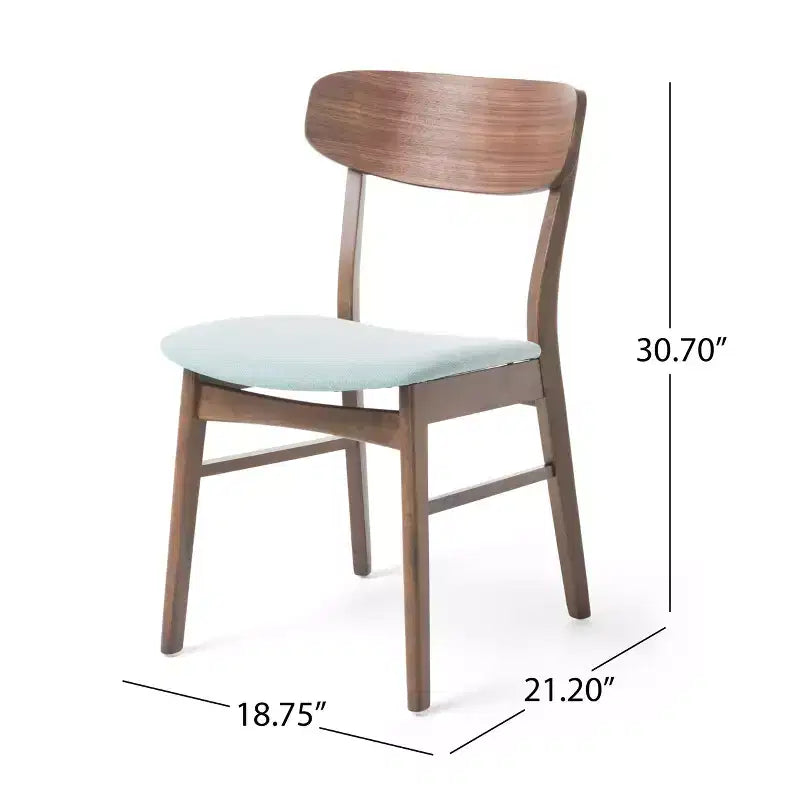 Christopher Knight Home Fausett, ensemble de 5 pièces de salle à manger en bois rembourré en tissu, style milieu de siècle moderne