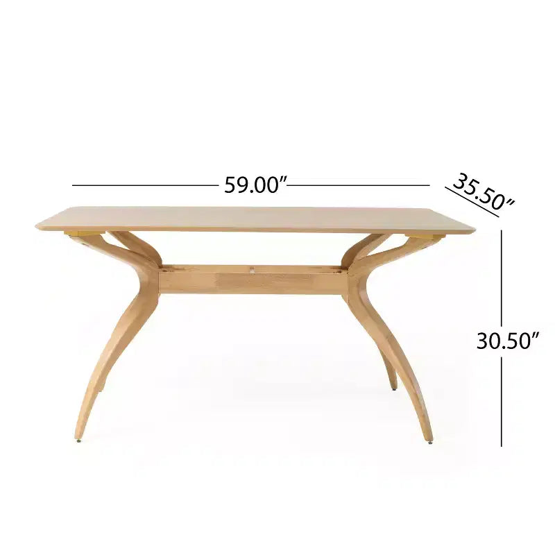 Christopher Knight Home Fausett, ensemble de 5 pièces de salle à manger en bois rembourré en tissu, style milieu de siècle moderne